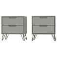 thumbnail image 1 of Rockefeller Off White 2-Drawer and Nature Nightstand (Set of 2), 1 of 7