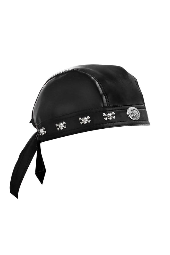 Rocker Hip-Hop Bandana Head Wrap Du Doo Do Rag Hat Skull Leather Rivet Cap Men Boy