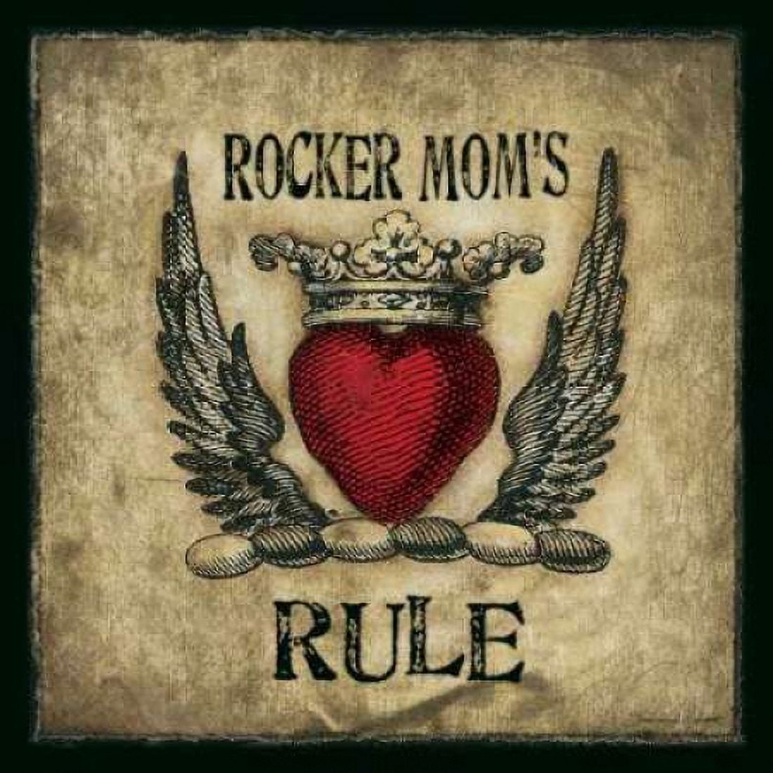 Rocker Moms Rule Canvas Art - Stephanie Marrott (24 x 24)