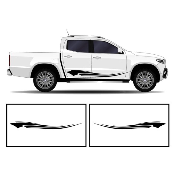 Rocker Panel Livery Self Healing Vinyl Side Graphics #001 fits All Trucks 4 x4 Suvs