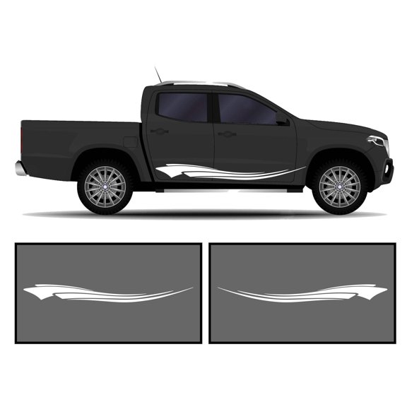Rocker Panel Livery Self Healing Vinyl Side Graphics #001 fits All Trucks 4 x4 Suvs