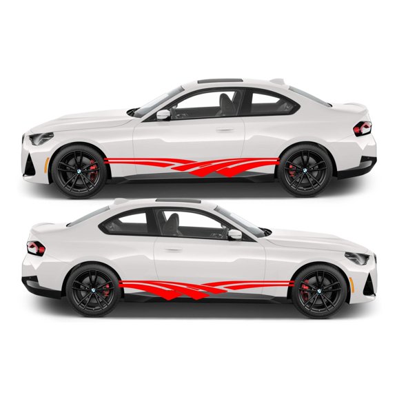 Rocker Panel Livery Self Healing Vinyl Side Graphics #003 fits All 2 Door Cars