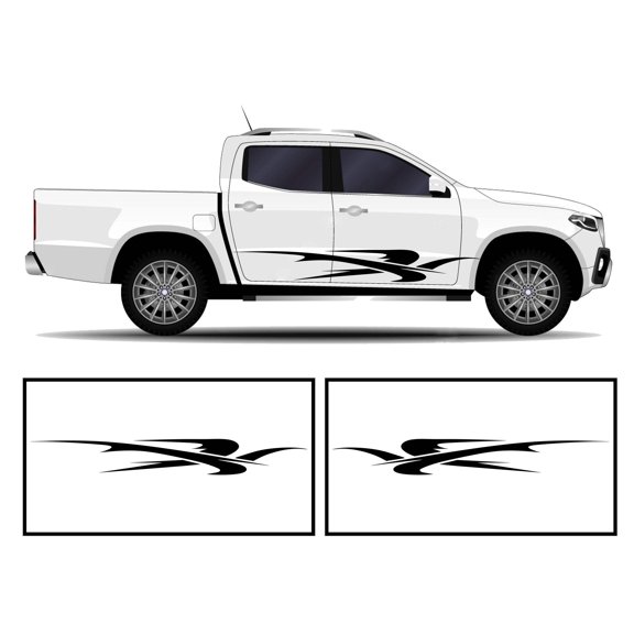 Rocker Panel Livery Self Healing Vinyl Side Graphics #005 fits All Trucks 4 x4 Suvs