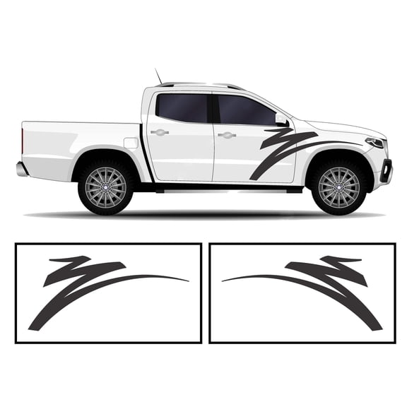 Rocker Panel Livery Self Healing Vinyl Side Graphics #006 fits All Trucks 4 x4 Suvs