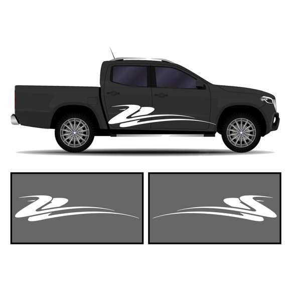 Rocker Panel Livery Self Healing Vinyl Side Graphics #007 fits All Trucks 4 x4 Suvs