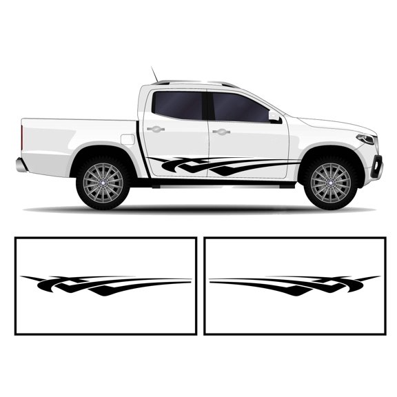 Rocker Panel Livery Self Healing Vinyl Side Graphics #009 fits All Trucks 4 x4 Suvs