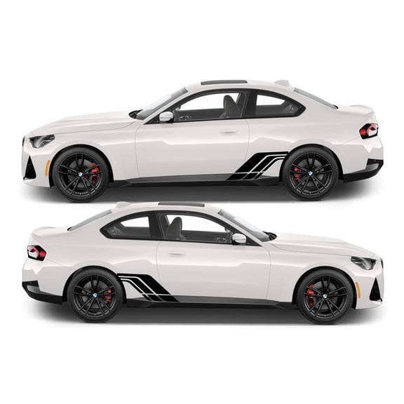 Rocker Panel Livery Self Healing Vinyl Side Graphics #010 fits All 2 Door Cars