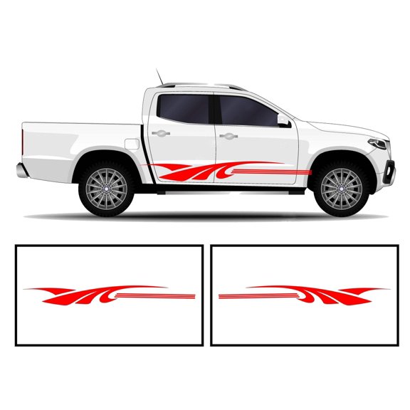 Rocker Panel Livery Self Healing Vinyl Side Graphics #010 fits All Trucks 4 x4 Suvs