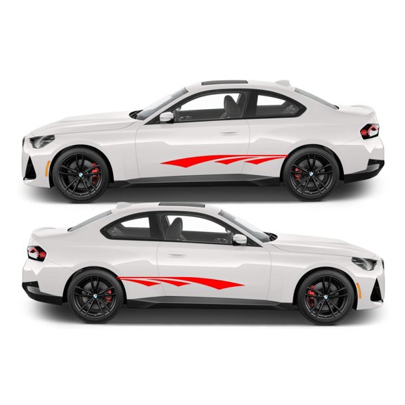Rocker Panel Livery Self Healing Vinyl Side Graphics #014 fits All 2 Door Cars