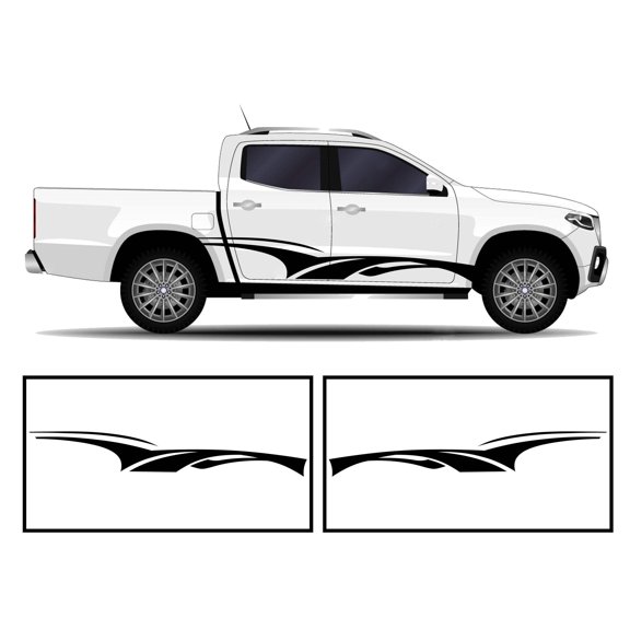 Rocker Panel Livery Self Healing Vinyl Side Graphics #015 fits Fits All 4 Door Cars