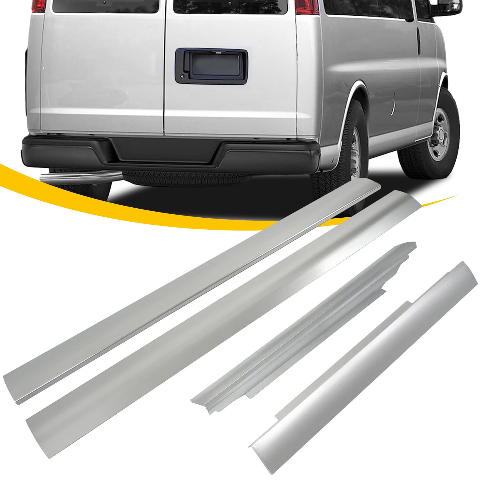 Rocker Panel Set of Left & Right Silvery For Chevy Express/GMC Savana ...