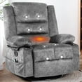 Rocker Recliner for Adults with Massage and Heat, Overstuffed Glider