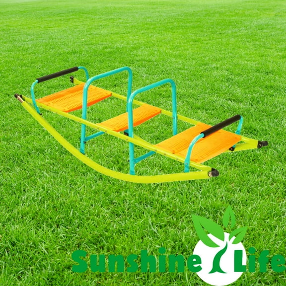 Triple Tree Seesaws 2-6 Green, 23.59 Ibs High-density polyethylene (HDPE) and steel pipes