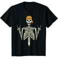 thumbnail image 1 of Rocker Skeleton Cap Skater Cool Halloween Punk Rock Boys T-Shirt, 1 of 7