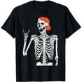 thumbnail image 1 of Rocker Skeleton Hand Rock On Costume Funny Halloween Gifts T-Shirt, 1 of 5