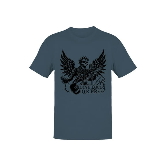 Rocker Skull with Wings Men's T-shirt