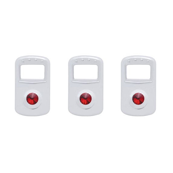 Rocker Switch Cover Fits Kenworth/Peterbilt - Red Diamond (Card of 3)