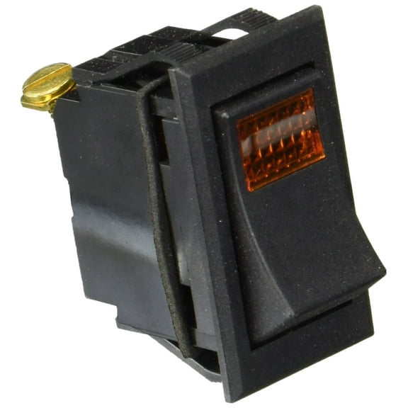 Rocker Switch- On-Off (Amber Pilot Light)- ( Pack of 1)