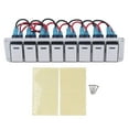 thumbnail image 1 of Rocker Switch Panel 8 Gang 3 Pin LED Single Blue Light Indicate Toggle On Off Switch Panel 12‑24V, 1 of 8
