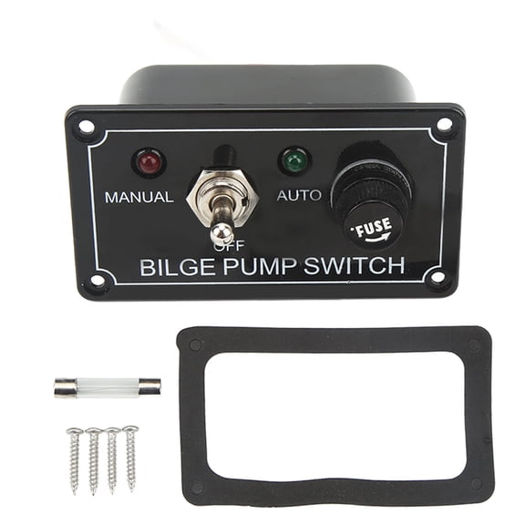 Rocker Switch Panel for RV, Yacht, Car - Safe & Efficient Water Drainage Auto/Manual Bilge Pump Control