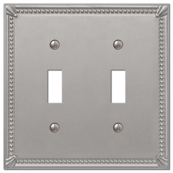 Rocker & Toggle Metal Brushed Nickel Wall Plate