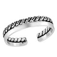 thumbnail image 1 of Rocker Twisted Stackable Open-Ended  .925 Sterling Silver Adjustable Ring, 1 of 5