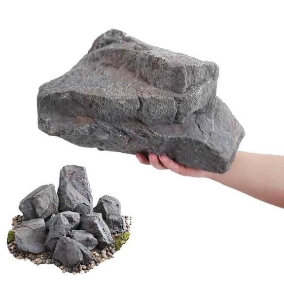 Rockery Rocks,Artificial Landscape Rock,DIY Ground Decorative,PU Weather-Resistance Faux Rocks,Garden Rock Decor for Indoor Outdoor
