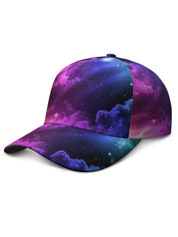 Rocket Alien Spacecraft Starry Night Baseball Cap – Durable Snapback Hat for Baseball, Football, Soccer, and Basketball Training
