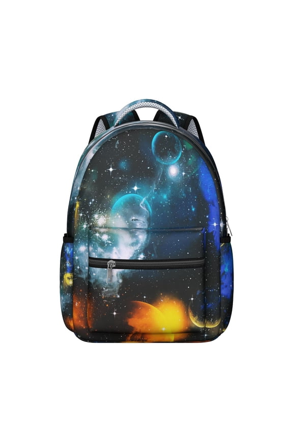 Rocket Alien Spacecraft Themed Student Backpack - Durable & Lightweight