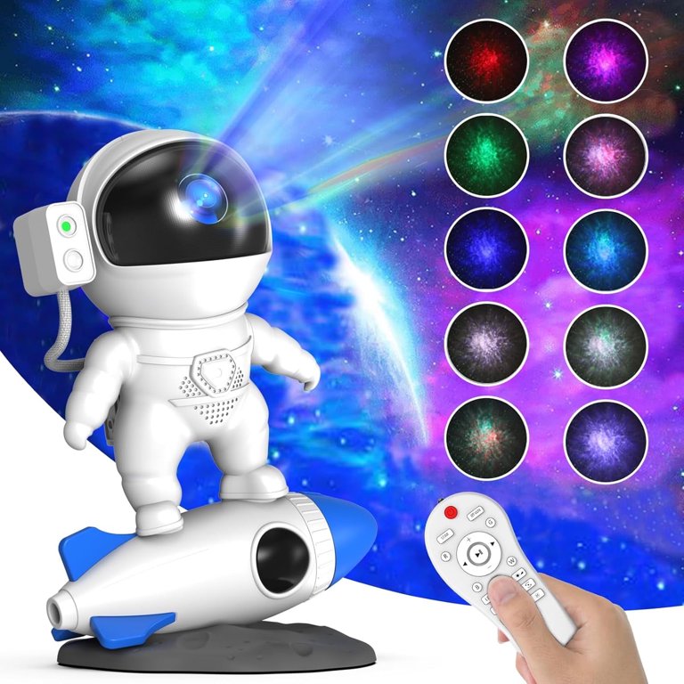 Astronaut Galaxy Projector Star Projector, Kids Night Light With