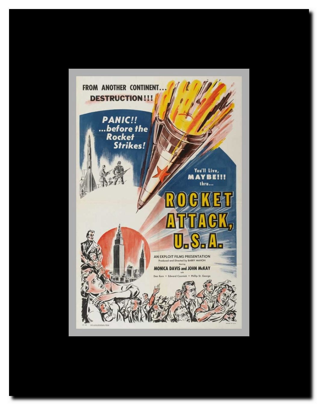 Rocket Attack U.S.A. Framed Movie Poster