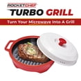 thumbnail image 1 of Rocket Chef Turbo Grill Microwave Grill Cookware with Ceramic Nonstick Plate, Vented Lid and Recipe Guide, 1 of 8