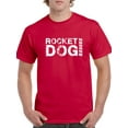 thumbnail image 1 of "Rocket Dog Rescue" Across Chest White Text Men Red T-Shirt, Male Medium, 1 of 4