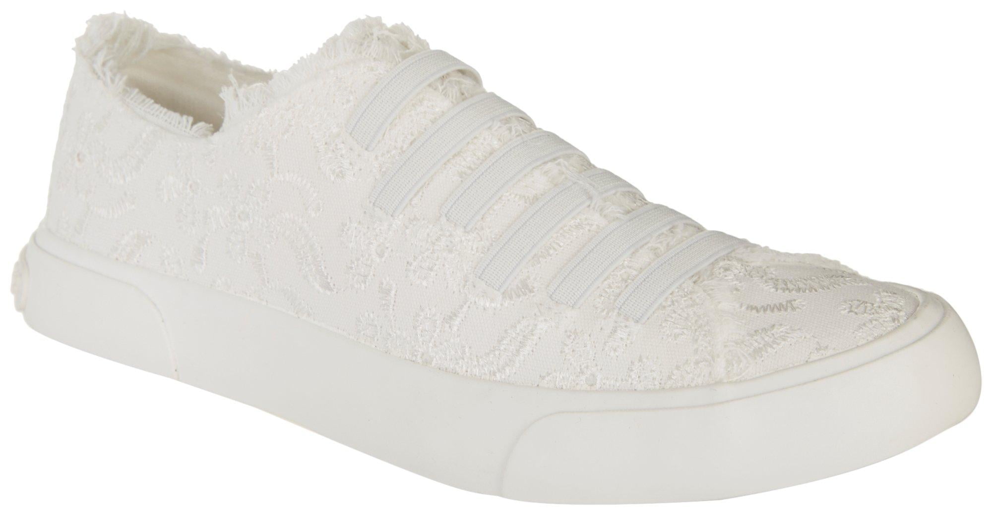 Rocket Dog Women's Floral Jokes Sneakers White)