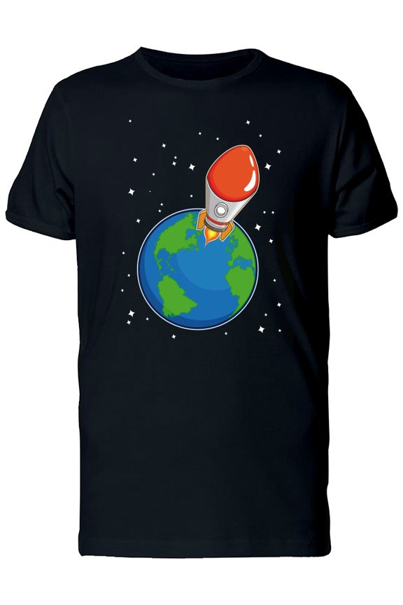 Rocket In Outer Space Tee Men's -Image by Shutterstock