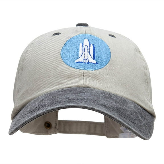 Rocket Insignia Embroidered Cotton Wash Cap - Black Khaki OSFM