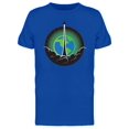 thumbnail image 1 of Rocket Launch Over Earth Tee Men's -Image by Shutterstock, 1 of 1
