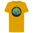 thumbnail image 1 of Rocket Launch Over Earth Tee Men's -Image by Shutterstock, 1 of 1