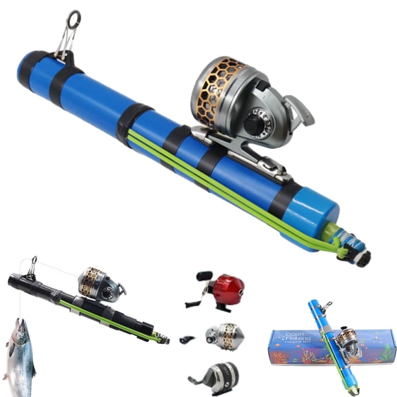 Rocket Launcher Fishing Pole,Adjustable Portable Handheld Latex Fishing Rod Kit for Outdoor Hunting and Traveling
