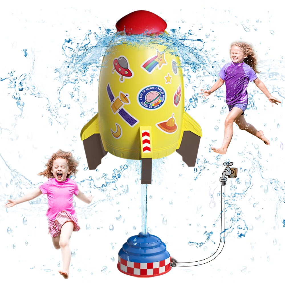 Rocket Launcher Outdoor Water Toys for Kids Summer Water Toy Splash Sprinkler Rocket Cool&Fun