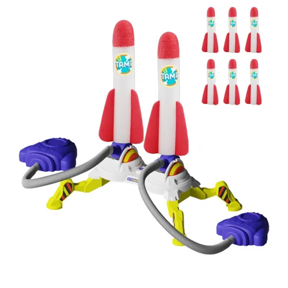 Rocket Launcher Toys – Light-Up Glow Foam Rockets & Adjustable Launch Stand, Launch up to 200 ft, Fun Outdoor Toy ,Gift Idea, Party Toy, Cool Gifts, Family Fun Perfect Holiday Gift