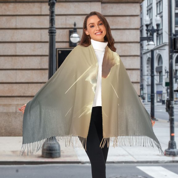 Rocket Launching Winter Scarf for Women Fashion Warm Long Soft Blanket Scarves Gifts