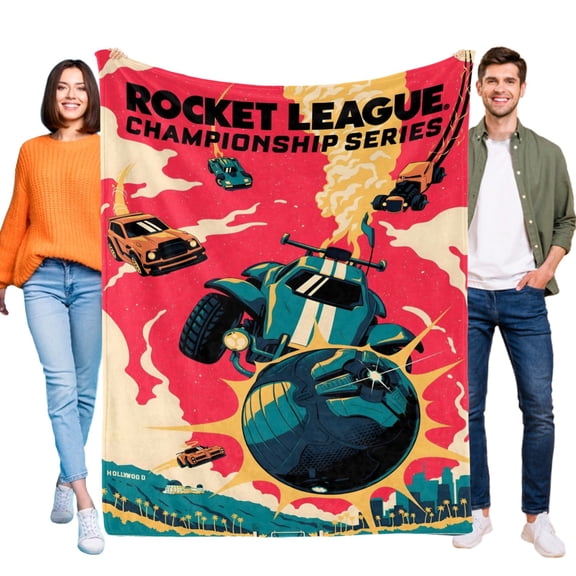 Rocket League Flannel Blanket 50*60 in inch Soft And Comfortable With Clear Patterns And Easy Cleaning