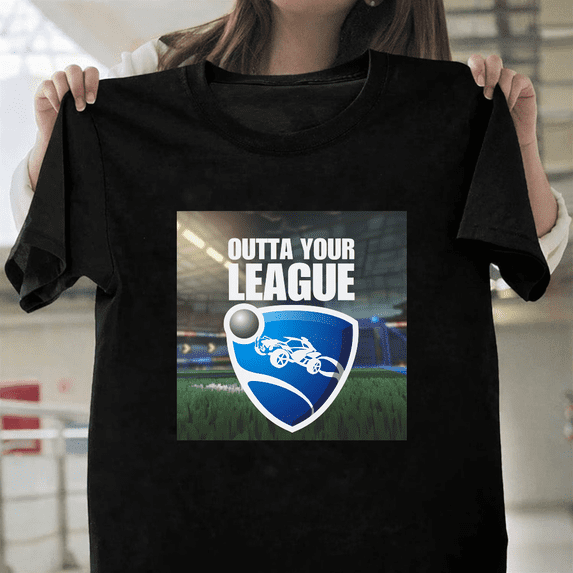Rocket League Outta Your League Esports Gaming Unisex T-Shirt, up to size 3XL.