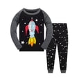 thumbnail image 1 of Rocket Pajamas Toddler Boy Jammies Cotton Star Pjs Kids Fall Sleepwear Space Clothes Set Christmas Long Sleeve Pj 4t/6435, 1 of 7