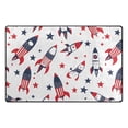 thumbnail image 1 of Rocket Pattern Memory Foam Area Rug 60"x39" Non Slip, Absorbent, Fade Proof for Living Room, Bedroom, Office, 1 of 7