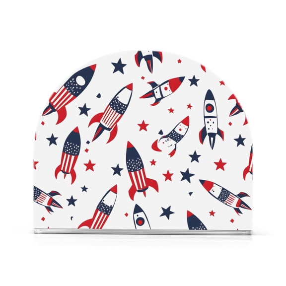 Rocket Pattern Napkin Holder Acrylic Napkin Dispenser Clear Modern Tabletop for Kitchen Counter