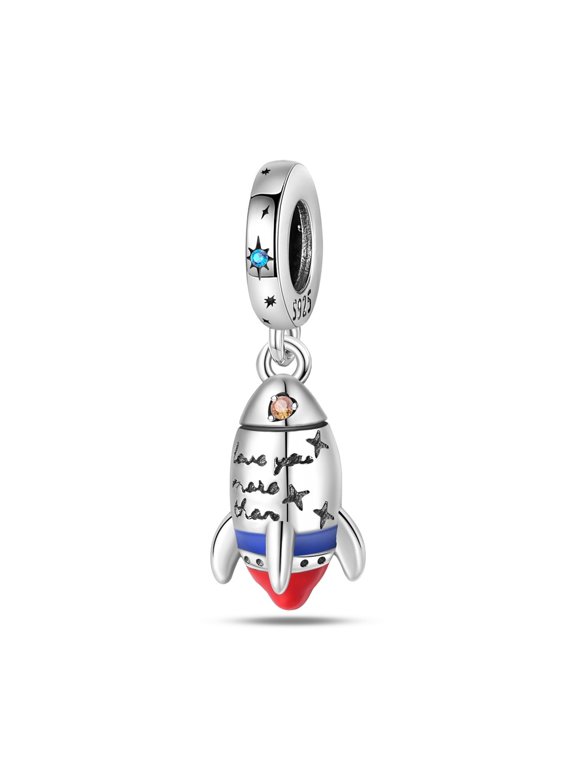 Rocket Pendant Charm, Compatible with Most Bracelet, Charm for Bracelet