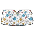 thumbnail image 1 of Rocket Planet Star Car Windshield Sun Shade Foldable Car Front Window Visor Heat and UV Protection 57x31.5, 1 of 8