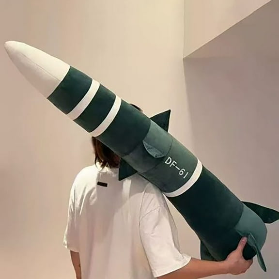 Rocket Plush Toy Throw Pillow for Kids & Adults | Unique Father's Day Gift Idea for Men, Funny Gag Gift | Soft Stuffed Animal for Bedroom Couch Car Decor